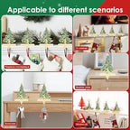 Christmas Stocking Holders for Mantle Set of 2 Green Xmas Tree Stocking Hangers Sturdy Hooks with Gold Non-Slip Base for Fireplace Christmas Gifts Holiday Party Decoration - Image 6