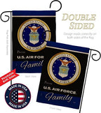 Air Force Proudly Family Burlap Garden Flag - Set Wall Hanger Armed Forces USAF United State American Military Veteran Retire Official - House Banner Small Yard Gift Double-Sided 13 X 18.5 - Image 3