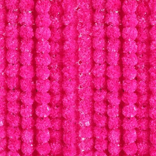 Giegxin 15 Pack 5ft Marigold Garland for Decor, Rose Red by Giegxin
