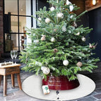 Sophia-Art Christmas Tree Skirt, Luxury Velvet Plush Skirt, Xmas Decoration Holiday Party Décor, Soft Velvet Home Décor Merry Christmas Party Christmas Tree Decorations (Ivory,23 Inch) - Image 3