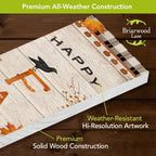 Briarwood Lane Fall Double Sided Reversible Pine Porch Leaner 47x9.5 Fall Winter Truck For Fall Porch Leaner - Image 4