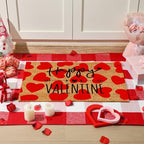 Moucuny 2 Coir Outdoor Mat,Non Slip, 24'' X 35'',16'' X 28'', Happy Valentine - Image 2