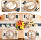 6 Sets Dining Table Decoration Boho Placemat, Blue, 12x72 - Image 5