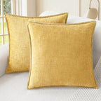 CaliTime Decorative Couch Throw Pillow Covers 22 X 22 Inches Gold by CaliTime