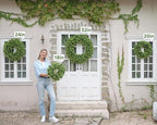DDHS 16-18in Small Boxwood Wreath for Front Door – Artificial Green Farmhouse Wreath, Spring Summer Fall Winter DIY Decor, for Indoor Outdoor Year-Round Wedding Home Decorations - Image 3