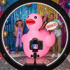 Hungdao 4FT Giant Pink Inflatable Duck Party Decoration Blow up Duck for Birthday Bridal Shower Baby Shower Pink Party Decorations Indoor Outdoor Decor - Image 2