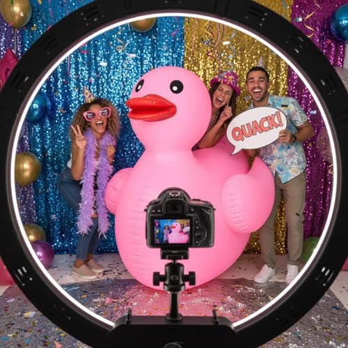 Hungdao 4FT Giant Pink Inflatable Duck Party Decoration Blow up Duck for Birthday Bridal Shower Baby Shower Pink Party Decorations Indoor Outdoor Decor - Image 2