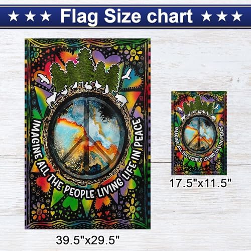 FLAGWIX All The People Living Life In Peace Hippie House Flag 30x40 - Image 4