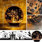 Halloween Decorations Rotating Lamp with Timer Halloween Figurine Light - Image 4