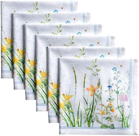 Maison d' Hermine Cloth Napkins Set of 6 Reusable 100% Cotton (20" x 20") by MaisondHermine