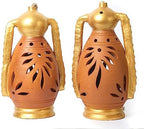 Desifavors Terracotta Lanterns | Indian Handcrafted Decorative Hanging Candle Lanterns | Diwali Christmas Lantern | Indoor, Outdoor, Home, Living Room, Parties | 4.33x4.33x7.48 Inch (Pack of 1) - Image 5