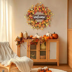 26'' Large Fall Wreaths for Front Door (Welcome Sign) - Image 4
