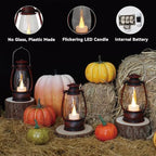 12Pcs Hand-Brushed Red Mini Lanterns for Vintage Christmas Table Decorations – 6Inch Small Candle Lanterns for Western Cowboy Camping Halloween Weddings Party Centerpiece & Hanging Ornaments - Image 4