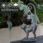 Halloween Decorations Gifts Outdoor Cat Garden Statues with Solar Lights, Home Decor Cat Figurines for Lawn,Patio,Balcony,Porch,Yard Art Ornament- Birthday Gifts for Women Grandma Sister - Image 4