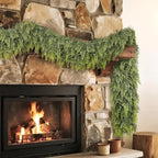 Lifelike Touch Artificial Cedar Garland for Christmas Decor(6 FT,1 PCS) - Image 6