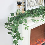 mizii 5 Pack 395" Artificial Vines Ivy Garland Fake Vine Realistic Silk Green Leaves Faux Hanging Plants Greenery Decoration for Outdoors Wedding Arch Party Indoor Mantle Bedroom Home Decor - Image 3