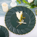 YOUBET 150PCS Emerald Green Plastic Plates for Party Wedding - Image 3