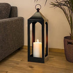 Modern Farmhouse Lantern Decor Metal Decorative Hanging Candle Lanterns - Image 4