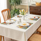 Hummingbird Flower Spring Placemats Set of 6, 12x18 Inch Country Bird Summer Table Place Mat Rustic Washable Non-Slip Heat Resistant Fabric Placement Mats for Dining Kitchen Indoor Outdoor Decor - Image 7
