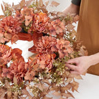 26" Fall Wreath for Front Door Outside - Large Artificial Autumn Home Decor - Image 4