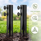 6 Pcs Flag Pole Ground Stakes Metal Holders for Garden Lights - Image 4