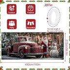 Classic Truck Banner 16x7 Ft - Old Fashioned Holiday Design for Double Car Garage Display - Image 4