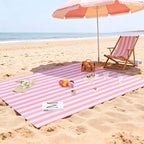 Fanqisi 2 Packs Pink and White Striped Table Cloth 57 x 84 Inches Rectangle Waterproof Tablecloths Romantic Valentines Tablecloth for Wedding Birthday Outdoor Picnic Party Decoration - Image 7