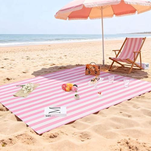 Fanqisi 2 Packs Pink and White Striped Table Cloth 57 x 84 Inches Rectangle Waterproof Tablecloths Romantic Valentines Tablecloth for Wedding Birthday Outdoor Picnic Party Decoration - Image 7