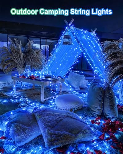 355FT 900 LED Blue Christmas Lights, Extra Long Outdoor String Lights Waterproof, Timer & Memory, 8 Modes Dimmable Plug in Fairy Lights for Outside Tree Wedding Patry Holiday Decorations - Image 4