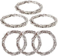 6 Pcs 12 inch Natural Grapevine Wreath Set, White by KUKLIPJIM
