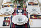 Solino Home 100% Pure Linen Table Runner Black, Stewart Plaid 14 x 120 in - Image 3