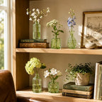 UPBUD Green Glass Bud Vases Set of 36, Small Vases for Flowers - Image 5