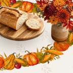Oval Fall Tablecloth 60x120 Inch, Thanksgiving Autumn Harves Turkey Pumpkin Table Cloth, Waterproof Wrinkle Resistant Table Cover for Fall Decorations Decor - Image 4