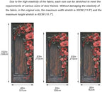 Burbuja Valentine Flowers Wood Door Cover, Stretch Fabric Backdrop Door Porch Covers for Home Party Holidays Decoration, 35x79 In - Image 3