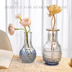 Glass Bud Vase Set of 30, Small Flower Vases, Glass Vases for Centerpieces, Vintage Home Table Decorations Bud Vases (30 Pcs, Blue) - Image 7