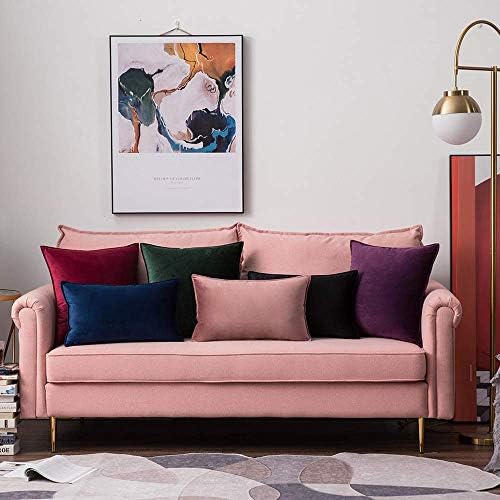 MIULEE Decorative Army Green Velvet Euro Sham Throw Pillow Covers 28x28 in - Image 4