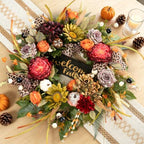 Fall Wreaths for Front Door 24 Inch Artificial Autumn Wreath Rustic Decor - Image 3