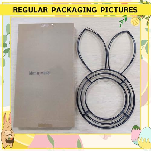 6 Pcs 16 Inches Easter Wreath Bunny Wire Wreath Form Garden Bunny Shaped Form Frame for Easter DIY Craft Rabbit Decor Project Indoor Outdoor Holiday Door Porch Hanging Decor - Image 2