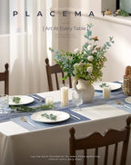 Leetaltree Gradient Blue Woven Placemats Set of 12 - Heat Resistant Non-Slip Place mats for Dining Table, Washable Durable PVC Vinyl Woven Table Mats(Gradient Blue, 12) - Image 2
