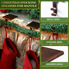 Zhengmy 6 Pcs 2 in 1 Fireplace Stocking and Garland Hangers Heavy Duty Metal Christmas Stocking Holder for Mantle, Two Hooks Hangers for Garland Balls Fireplace Xmas Holiday Party Decoration (Bronze) - Image 6