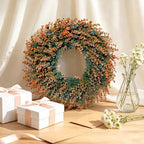 Fall Wreath for Front Door 26 inch Eucalyptus Leaves UV Resistant - Image 6