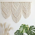 Achart Macrame Wall Hanging Large- Boho Wall Decor- large wall art- Wall Decor Living Room- Macrame Tapestry Boho Decor for Bedroom (Beige-H) - Image 2