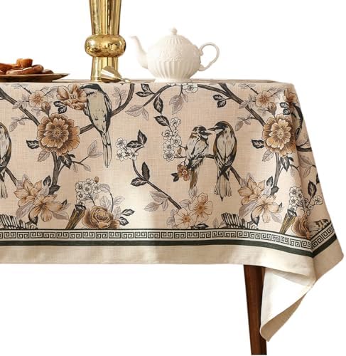 ISAENNE Designer Vintage Elegant Tablecloth Rectangular,110"x63" by Isaennehomedecoration