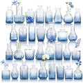 Der Rose 32pcs Blue Bud Vases in Bulk Small Vases for Home Office Decor by DerRose