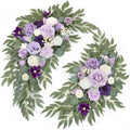 Artificial Wedding Arch Flowers Kit(Pack of 2) for Wedding Arch, Bridal Shower, Ceremony and Reception Backdrop Decoration (Dancing Purple Kelsang Flowers) by WEIERYUE