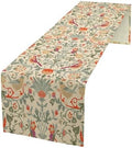 William Morris Style Floral Table Runner for Table Decor, Art Rustic Botanical Flower Vintage Printed for Kitchen Dining Room Living Room Farmhouse Party Holiday Decorate 13" x 120" by LIZIMI