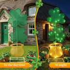 St. Patrick's Day Theme Lighted Yard Signs, 42 Inch St Patricks Day Yard Outdoor Decorations for Saint Patrick Irish Home Lawn Patio Backyard Garden Decor(Shamrock) - Image 4
