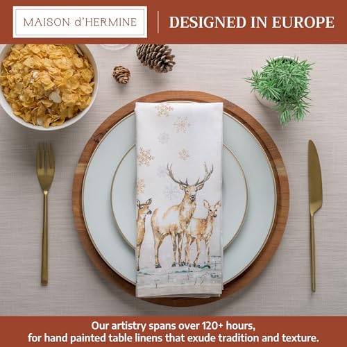 Maison d' Hermine Cloth Napkins Set of 4 Reusable 100% Cotton (20" x 20") - Image 2