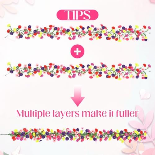 6 Pcs 6 ft Artificial Flower Vine Garland Decoration - Image 4