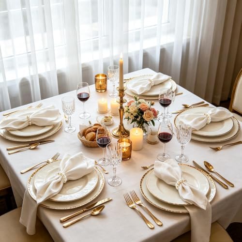 200 Pack Bulk Pearl Napkin Rings and Holders for Cloth Napkins - Image 7